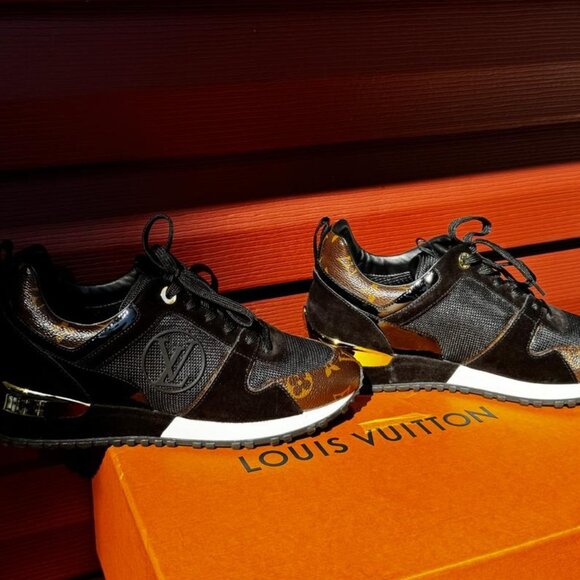 Women's Run Away Sneakers Mesh with Monogram Canvas and Suede - Picture 3 of 8